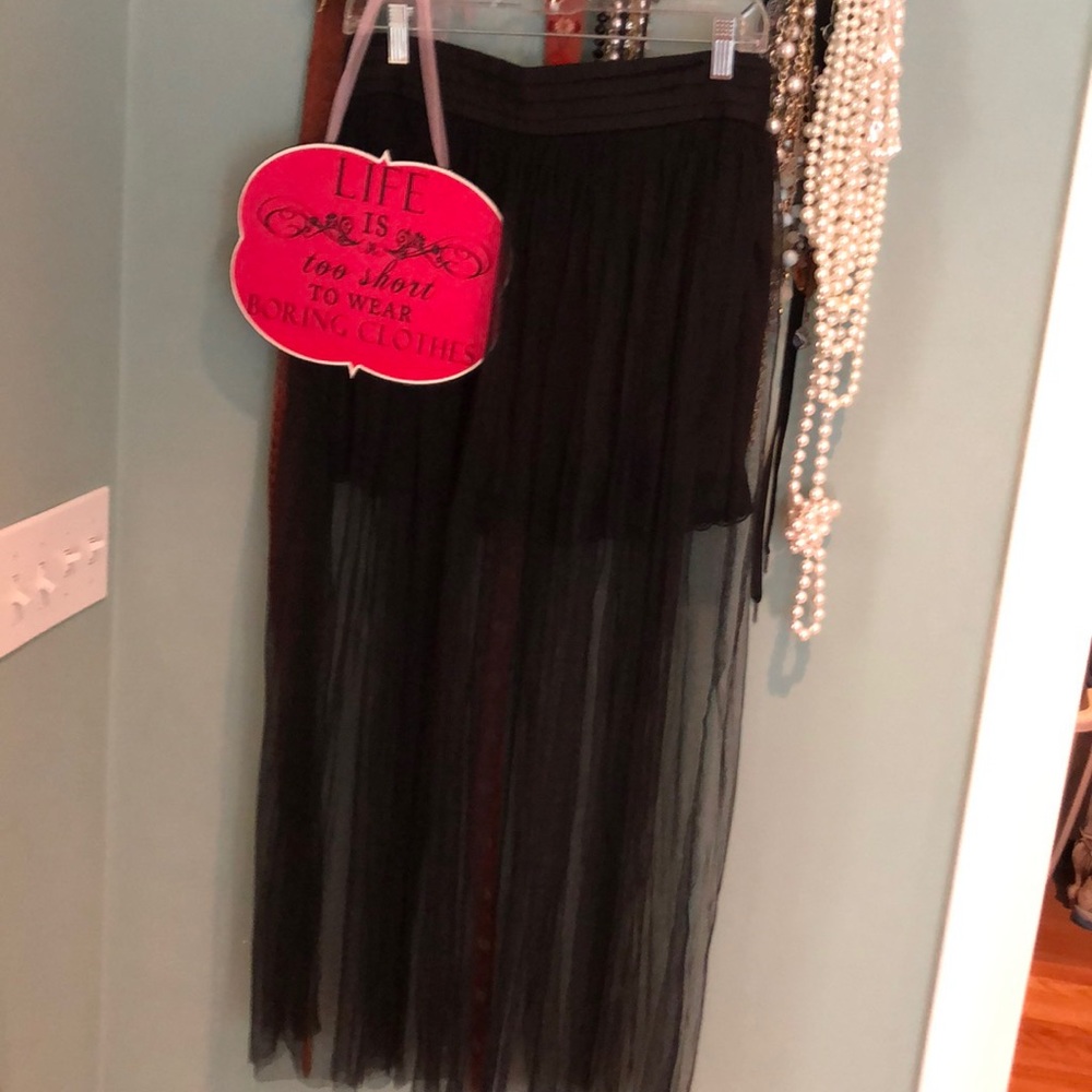 Tulle Midi-Skirt with Satiny Lace SHORTS!